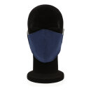 Wiederverwendbare 2-lagige Baumwoll-Gesichtsmaske Farbe: navy blau