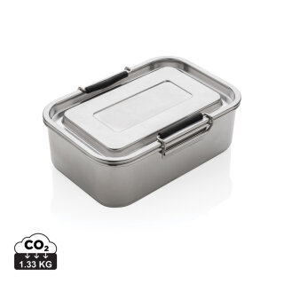 Auslaufsichere Lunchbox aus RCS recyceltem Stainless Steel Farbe: silber