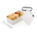 PP Lunchbox mit Göffel Farbe: weiß