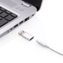 USB-A zu Type-C Adapter Farbe: silber