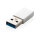 USB-A zu Type-C Adapter Farbe: silber