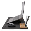 Impact AWARE RPET faltbare Desk-Organizer mit Laptop-Ständer Farbe: schwarz