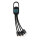 4-in-1 Kabel mit Karabiner-Clip Farbe: schwarz