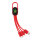 4-in-1 Kabel mit Karabiner-Clip Farbe: rot