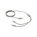 3-in-1 umwobenes Kabel Farbe: grau