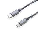 3-in-1 umwobenes Kabel Farbe: grau