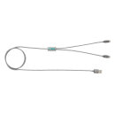 3-in-1 umwobenes Kabel Farbe: grau