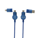 Oakland RCS rKunststoff 1,2m 6-in-1 Fast-Charging 45W Kabel Farbe: blau