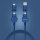 Oakland RCS rKunststoff 1,2m 6-in-1 Fast-Charging 45W Kabel Farbe: blau