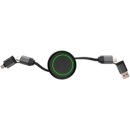 Terra aufrollbares 6-in-1-Kabel aus RCS recyceltem Aluminium Farbe: grau