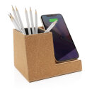 Kork Stiftehalter mit 5W Wireless Charger Farbe: khaki