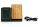 Ontario 10W Wireless Charger aus Bambus und RCS Kunststoff Farbe: schwarz