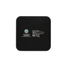 10W Wireless Charger aus RSC recycl. Kunststoff mit Dual-USB Farbe: schwarz