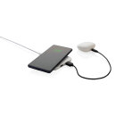 10W Wireless Charger aus RSC recycl. Kunststoff mit Dual-USB Farbe: weiß