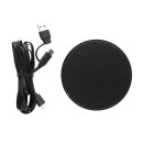 10W Wireless Charger aus RCS Standard recyceltem Kunststoff Farbe: schwarz