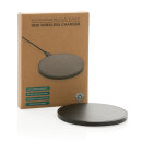 10W Wireless Charger aus RCS Standard recyceltem Kunststoff Farbe: schwarz
