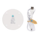 10W Wireless Charger aus RCS Standard recyceltem Kunststoff Farbe: weiß