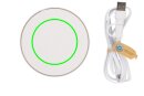 10W Wireless Charger aus RCS Standard recyceltem Kunststoff Farbe: weiß