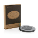 Terra 10W Wireless Charger aus RCS recyceltem Aluminium Farbe: grau