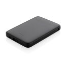 5.000 mAh Powerbank mit integriertem Kabel Farbe: schwarz