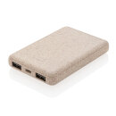 Weizenstroh 5.000 mAh Pocket Powerbank Farbe: khaki