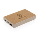 Kork und Weizen 5.000 mAh Pocket-Powerbank Farbe: khaki