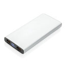 18W PD Powerbank mit 10.000 mAh aus Aluminium Farbe: silber