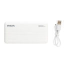 Philips 10.000 mAh Slim Powerbank Farbe: weiß