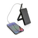 Skywave 10000mAh Solarpowerbank aus RCS recycelt. Kunststoff Farbe: schwarz