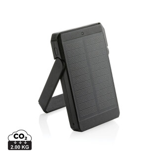 Skywave 5000mah Solar Powerbank, 10W Wireless aus rPlastik Farbe: schwarz