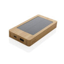 Sunwick 10.000mah Bambus Solar Powerbank Farbe: braun