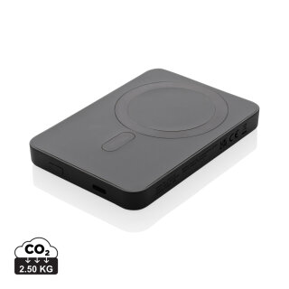 Magnetix 5.000mAh magnetische Powerbank aus RCS recycel. ABS Farbe: schwarz