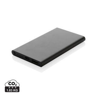 4.000mAh Type-C Powerbank aus RCS recyeltem ABS & Aluminium Farbe: schwarz