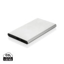 4.000mAh Type-C Powerbank aus RCS recyeltem ABS & Aluminium Farbe: silber