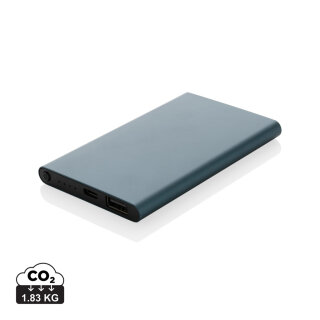 4.000mAh Type-C Powerbank aus RCS recyeltem ABS & Aluminium Farbe: blau