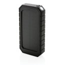 10.000 mAh Solar-Powerbank mit 10W Wireless aus RCS Plastik Farbe: schwarz