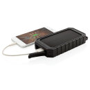 10.000 mAh Solar-Powerbank mit 10W Wireless aus RCS Plastik Farbe: schwarz