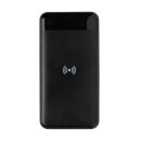 Wireless Powerbank aus RCS Standard recyceltem Kunststoff Farbe: schwarz