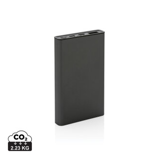 Terra 5.000 mAhPowerbank aus RCS recyceltem Aluminium Farbe: grau