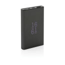 Terra 5.000 mAhPowerbank aus RCS recyceltem Aluminium Farbe: grau