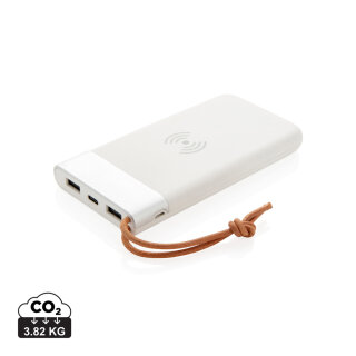 Aria 8.000 mAh 5W Wireless Charging Powerbank Farbe: weiß