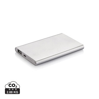 4.000 mAh Powerbank Farbe: silber, weiß