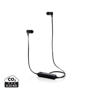 Wireless Ohrhörer mit leuchtendem Logo Farbe: schwarz