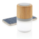 3W farbwechselnder Lautsprecher aus Bambus Farbe: weiß