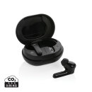 TWS Ohrhörer aus RCS Standard recyceltem Kunststoff Farbe: schwarz