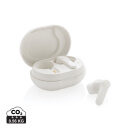 TWS Ohrhörer aus RCS Standard recyceltem Kunststoff Farbe: weiß