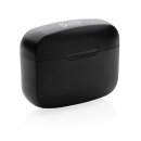 Swiss Peak ANC TWS-Ohrhörer aus RCS recyceltem Kunststoff Farbe: schwarz