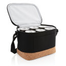 Two-Tone Kühltasche mit Korkdetails Farbe: schwarz