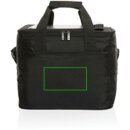 Pedro AWARE™ RPET Deluxe Kühltasche mit 5W Solar Panel Farbe: schwarz