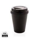 Wiederverwendbarer doppelwandiger Kaffeebecher 300ml Farbe: schwarz